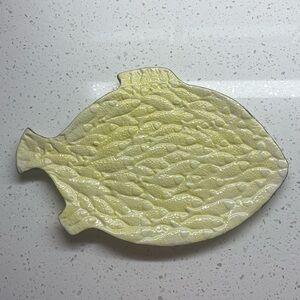 Yellow Fish-Shaped Porcelain Plate by 
I Godinger & Co